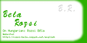 bela rozsi business card